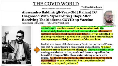 REVEALED !! ONE DISC JOCKEYS SUFFERS A STROKE AND THE OTHER MYOCARDITIS AFTER COVID VACCINES !!