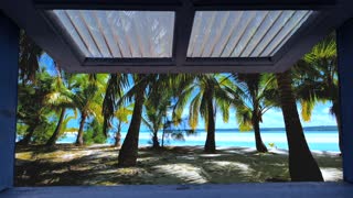 Tropical Beach Fake Window