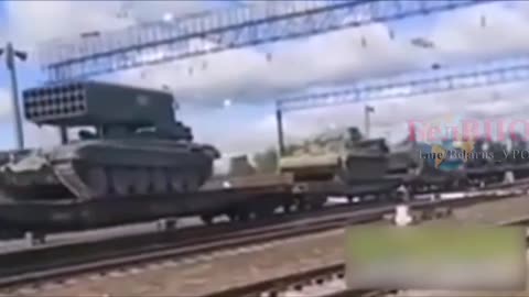 Russian military reinforcements arrive in Belarus including Tos-1A (18-10-22)