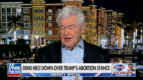 Gingrich Breaks Down Trump Abortion Stance, Says It's Comparable To RBG's Views