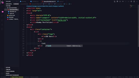Portfolio Building using HTML, CSS and JavaScript.