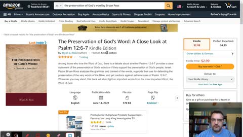 Book Promo--The Preservation of God's Word: A Close Look at Psalm 12:6-7