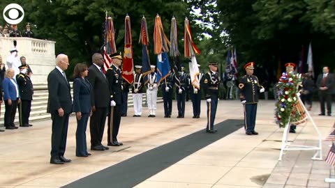 President Biden, VP Harris, and Defense Secretary Austin Honor Fallen Heroes at Arlington National