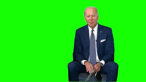 Biden Agrees with "Let's Go Brandon" - on Green Screen