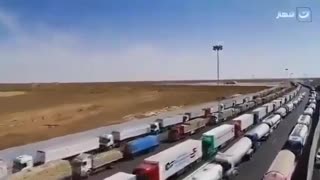 Supply Trucks for Aid to Palestinians in Gaza Allegedly Denied Entry by Israel