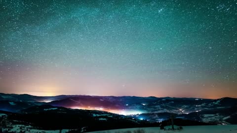 Stunning starry ski in the Carpathian mountains
