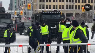 Police poured into the freedom protest site in Ottawa