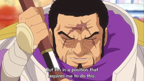 One Piece – Fujitora uses horizontal gravity