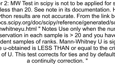 Why are R and Python Mann Whitney different