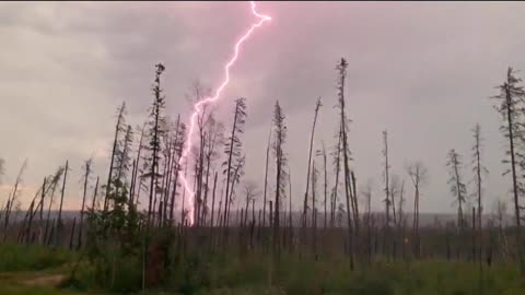 crasy slomotion lightning strike