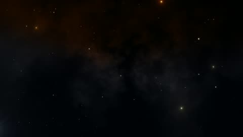 Going through space in 3D with stars and gas clouds