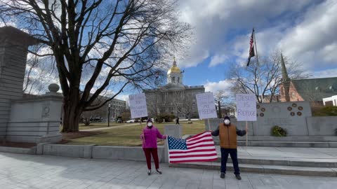 Inauguration Protests In Concord Lightly Attended