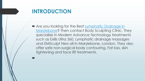 Best Lymphatic Drainage in Marylebone.