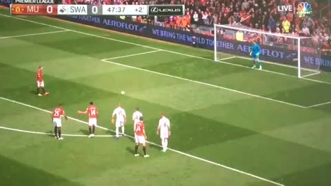 GOOOAL Wayne Rooney vs Swansea 1-0