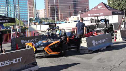 Paula From Bob's CB Shop Rides SLINGSHOT SEMA 2016