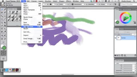 Teaching from the painting software Corel painter, part one.