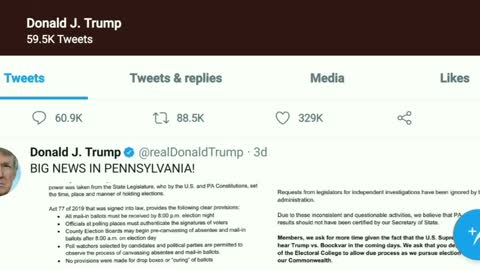 President Trump's LAST TWEETS Timeline