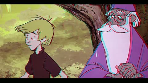 3D Anaglyph The Sword in the Stone 4K SUPER SCALE 80% MORE BACKGROUND DEPTH P13