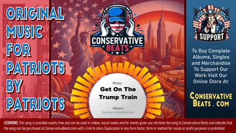 Conservative Beats - Album: Southern Belle Hick-Hop - Single: Get On The Trump Train