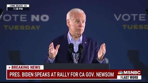 Joe Biden: You either keep Gavin Newsom as your governor or you’ll get Donald Trump. It's not a joke