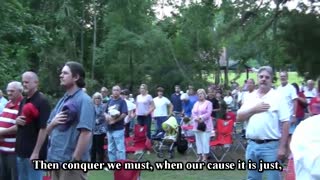 MARINE STUNS A TEA PARTY WITH THE FOURTH VERSE OF THE STAR SPANGLED BANNER