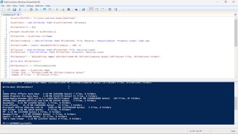 Efficient PowerShell Folder Analysis and Reporting