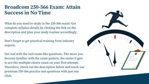 Broadcom 250-566 Exam: From Preparation to Triumph