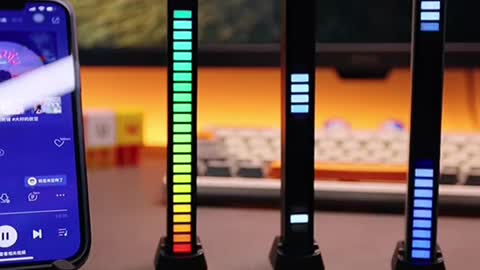 RGB Sound Reactive LED Light Bar, Sound Control Light，32 Bit Music Level Indicator,