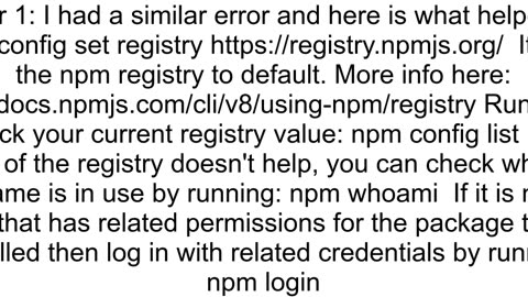 How to resolve err code 403 Forbidden in npm install