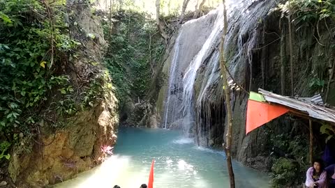 Swimming Pool Beside Waterfalls on the Mountain