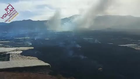 LAVA FLOW claims another Spanish town on La Palma