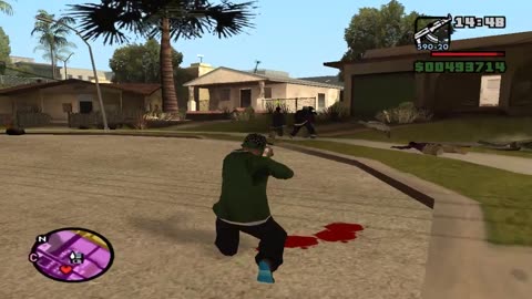 GTA San Andreas Gangs Wars Try to get CJ House Back