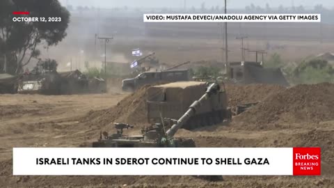 Israeli Tanks In Sderot Continue To Shell Gaza As Conflict Escalates