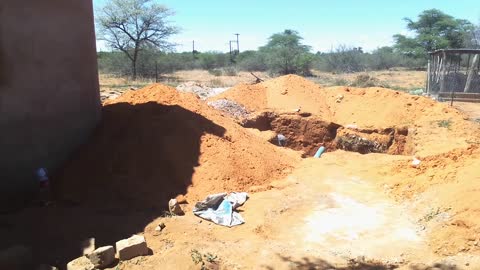 Digging septic tank