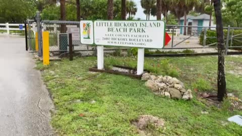 Tropical storm Elsa strengthening along the Southwest Florida coastline