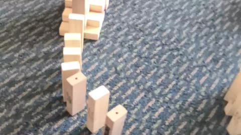 Slow motion block dominoes