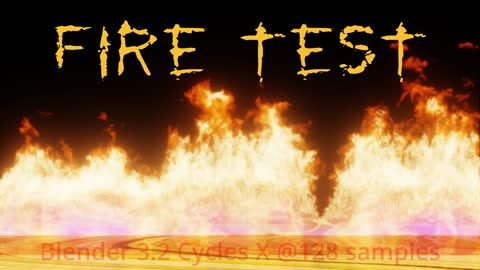 Fire Test - Blender 3D v3.2 - Fire Domain Resolution @768 - Cycles X @128 samples - 3D Animation