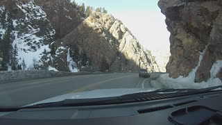 Driving through Colorado's deadly pass, no gaurd rails.