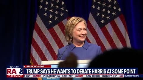 Trump says he 'absolutely' would debate Harris |