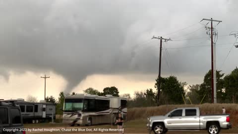 Elgin Texas, March 21, 2022: Forming of a tornado