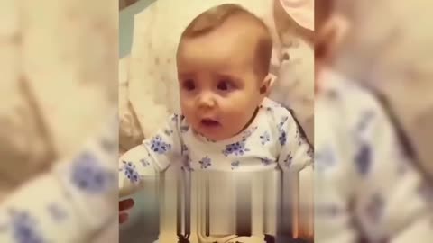 Baby Get Shocked after his Mother hit Teddy Bear on his head!!