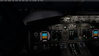 Barcelona LEBL dark and cold pushback taxi take off Condor IVAO 737 P3Dv4