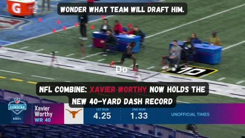Xavier Worthy 40 Yard Dash Record