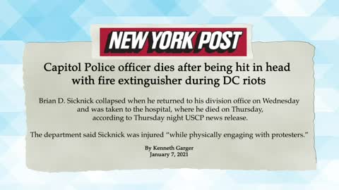 Capitol police officer killed after being hit in the head with fire extinguisher during DC riots
