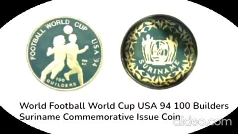 OLD COIN - World Football World Cup USA 94 100 Builders Suriname Commemorative Issue Coin