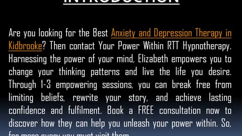 One of the Best Anxiety and Depression Therapy in Kidbrooke