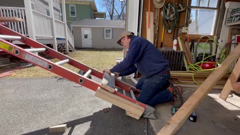 Building a DIY Ladder Hoist using a Harbor Freight 'Badland' Winch. The Knee Saver 5000!!