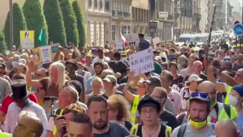 Protest against the government's mandatory vaccine and vaccine passes.