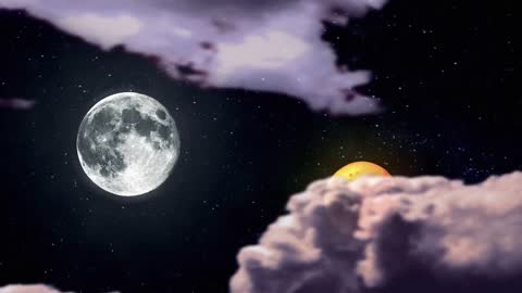 ##Moon and Mars Fill the Night Sky.##