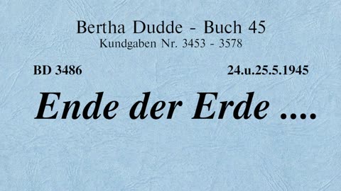 BD 3486 - ENDE DER ERDE ....